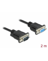 D-ELOCK Serial Cable RS-232 Sub-D9 male to female nullmodem with narrow plug housing 2m - nr 1