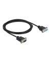 D-ELOCK Serial Cable RS-232 Sub-D9 male to female nullmodem with narrow plug housing 2m - nr 2