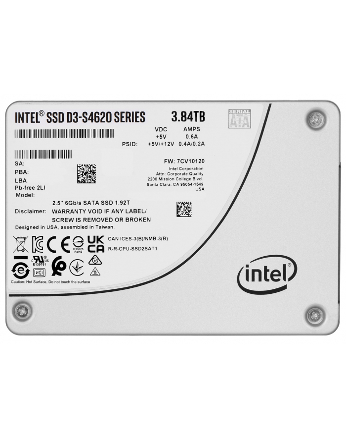 Dysk SSD Solidigm (Intel) S4620 3.84TB SATA 2.5  SSDSC2KG038TZ01 (DWPD up to 5) główny