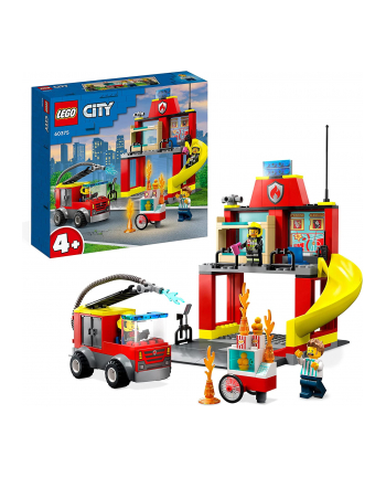 LEGO City 60375 Remiza strażacka i wóz strażacki