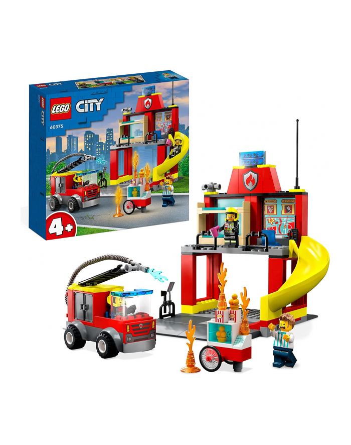 LEGO City 60375 Remiza strażacka i wóz strażacki główny