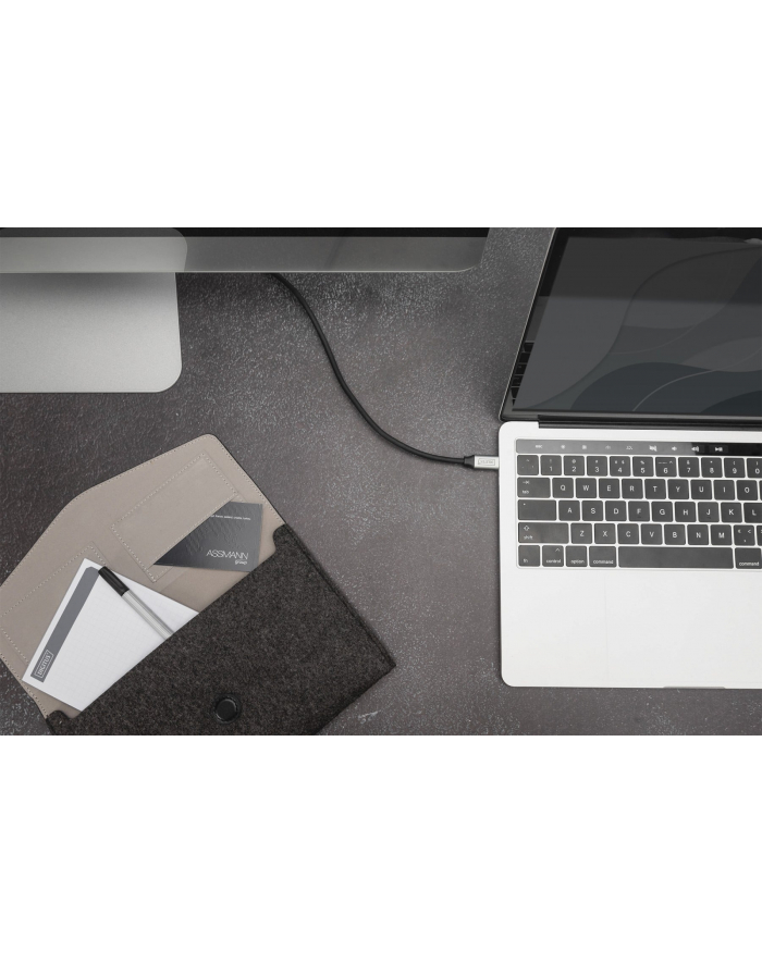 digitus Kabel połączeniowy USB 3.0 60W/5Gbps Typ USB C/USB C M/M 1m Czarny główny