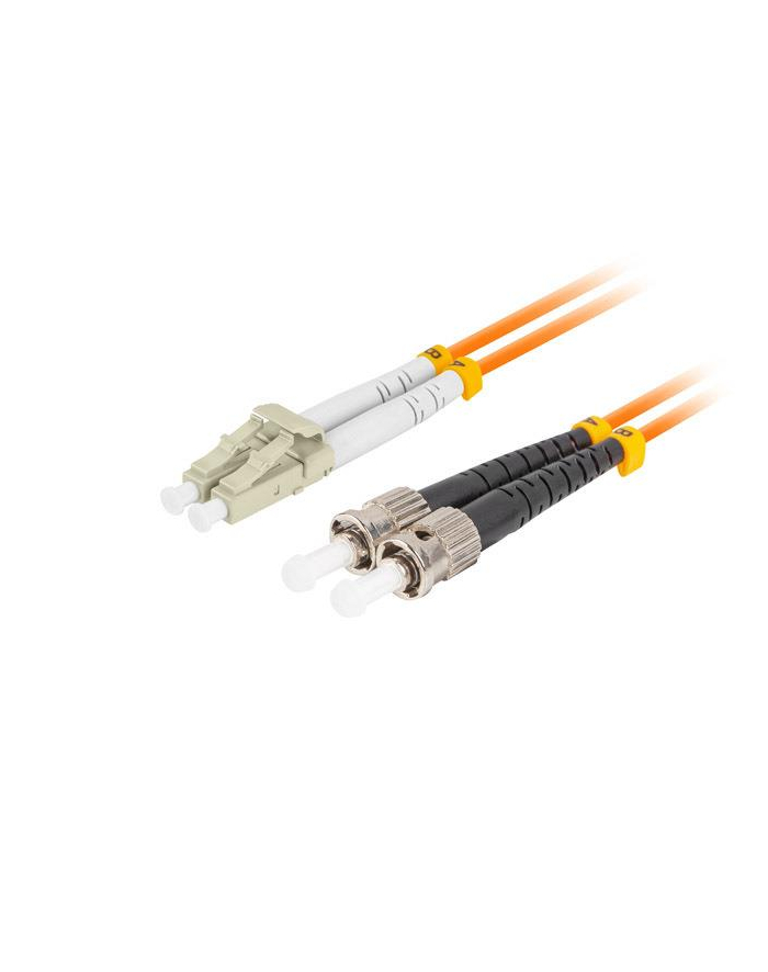 lanberg Patchcord światłowodowy MM ST/UPC-LC/UPC DUPLEX 3.0MM OM2 50/125 LSZH 1m pomarańczowy główny