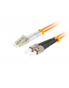 lanberg Patchcord światłowodowy MM ST/UPC-LC/UPC DUPLEX 3.0MM OM2 50/125 LSZH 10m pomarańczowy - nr 1