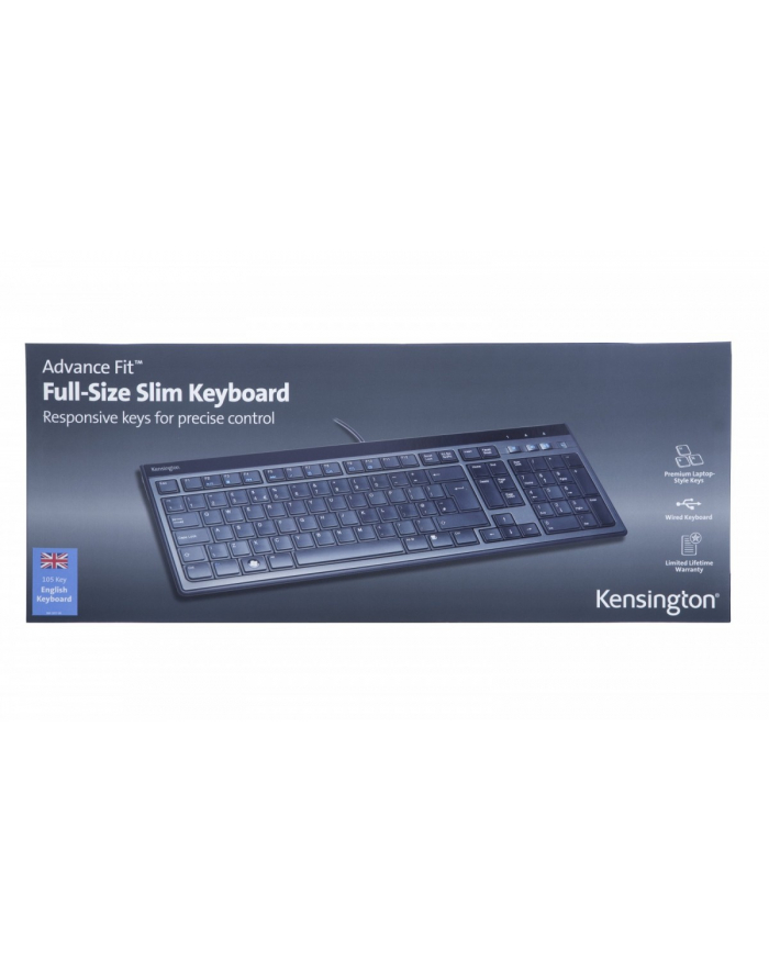 kensington Klawiatura Advance Fit Full Size Wired Slim  ES główny