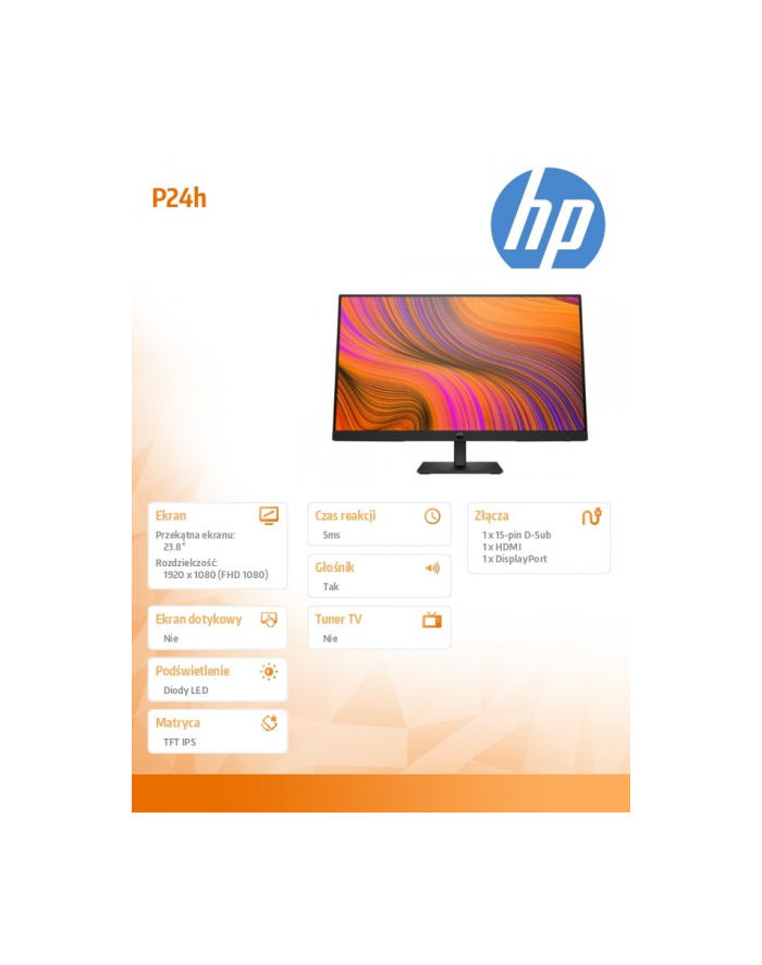 hp inc. Monitor P24h G5 FHD 64W34AA główny