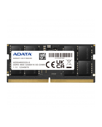 ADATA DDR5 32GB - 4800 - CL - 40 - ECC - SO-DIMM - AD5S480032G-S - Premier - Kolor: CZARNY nr 1