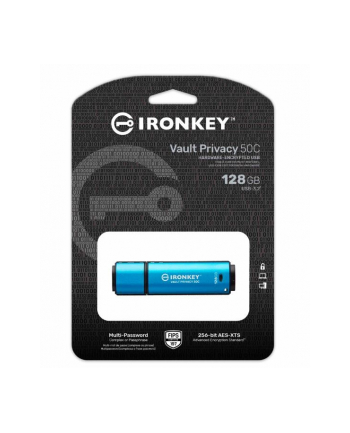 kingston Pendrive 128GB IronKey Vault Privacy 50C AES-256 FIPS-197