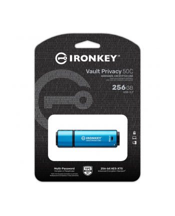 kingston Pendrive 256GB IronKey Vault Privacy 50C AES-256 FIPS-197