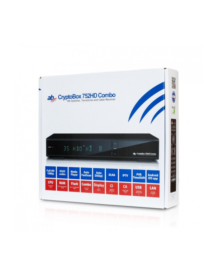 cryptobox Tuner AB 752HD Combo DVB-T2/S2/C główny