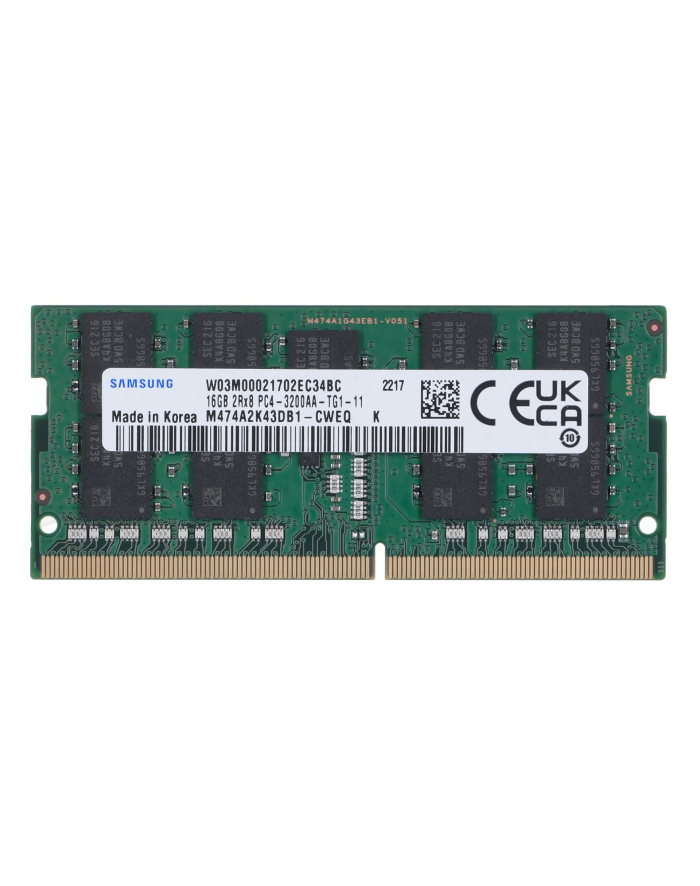 samsung semiconductor Samsung SO-DIMM ECC 16GB DDR4 2Rx8 3200MHz PC4-25600 M474A2K43DB1-CWE główny
