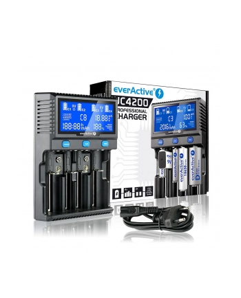 EVERACTIVE ŁADOWARKA DO AKUMULATORÓW CYLINDRYCZNYCH LI-ION ORAZ NI-MH UC4200