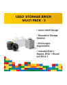 LEGO Zestaw Pojemników 3W1 Szare 40140009 - nr 2