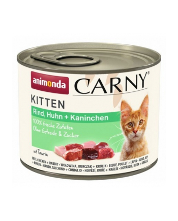 ANIMONDA Carny Kitten smak: wołowina  kurczak i królik 200g