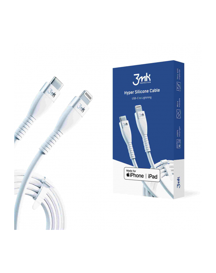 3Mk Kabel USB-C - Lightning Hyper Silicone Cable 1 m Biały główny