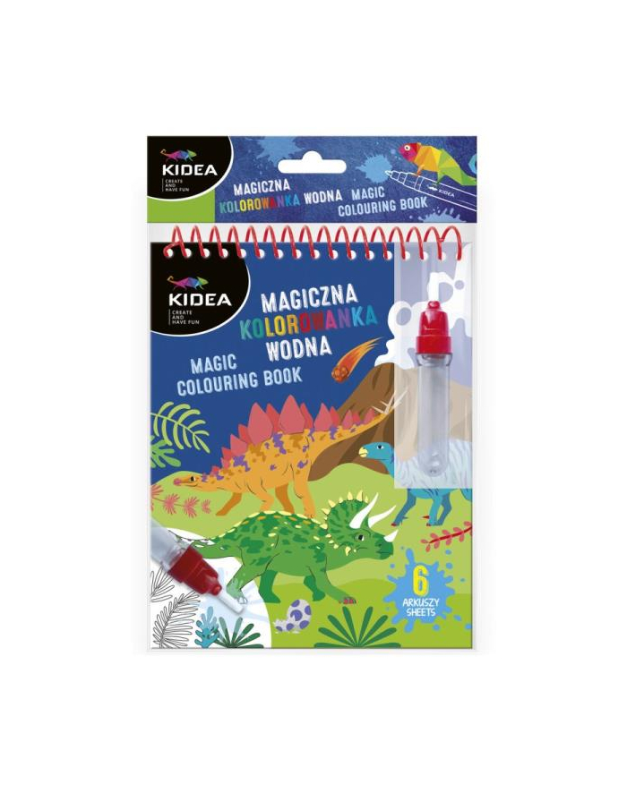 derform Magiczna wielorazowa kolorowanka wodna Dinozaury F Kidea główny