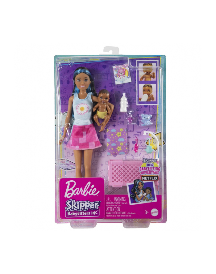 Barbie Opiekunka Usypianie maluszka + Lalka i bobas HJY34 MATTEL główny