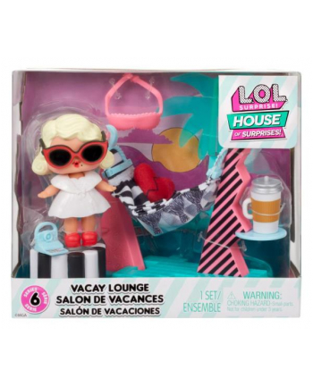 mga entertainment LOL Surprise Zestaw z lalką Furniture Playset with Doll - Leading Baby + Vacay Lounge 583790