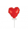 godan Balon foliowy 8 cm serce na patyczku, czerwone BS-4CRW - nr 1