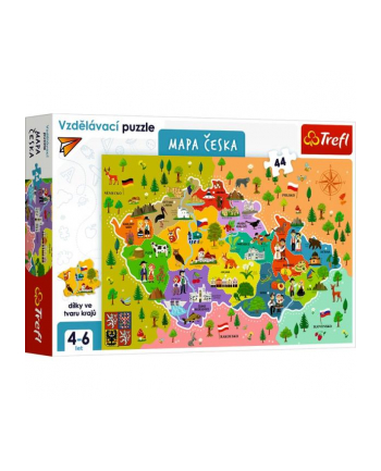 Puzzle Edukacyjne Mapa Czech 15562 Trefl
