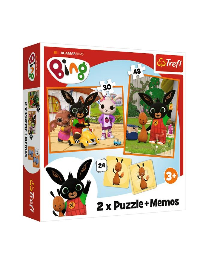 Puzzle 2w1 + memos Bing z przyjaciółmi 93332 Trefl główny