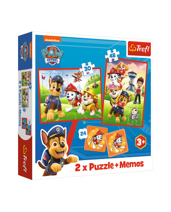 Puzzle 2w1 + memos Psi Patrol Psia ekipa w akcji 93337 Trefl nr 1