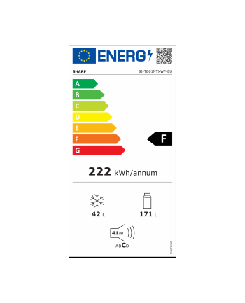 sharp Chłodziarko-zamrażarka SJ-TB01NTXWF-(wersja europejska)