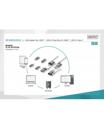 digitus Zestaw adapterów USB Premium - 4 częściowy