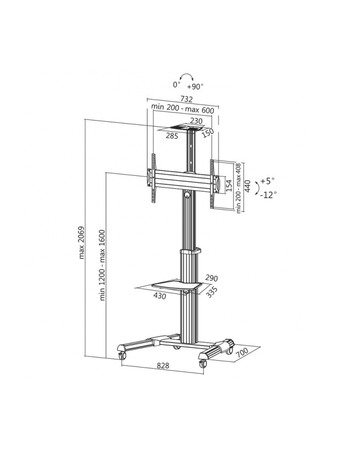 logilink Wózek na TV Vesa, max 50kg, 37-70cali główny