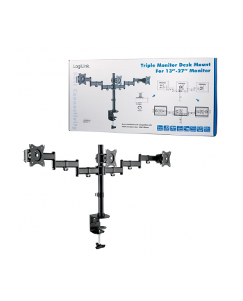 logilink Uchwyt na 3 monitory, 13-27 cali, max. 3x8kg.