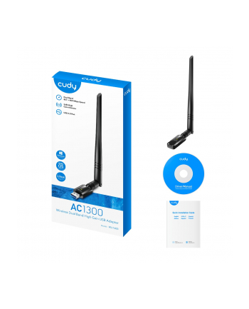 cudy Karta sieciowa WU1400 USB 3.0 AC1300 nr 2