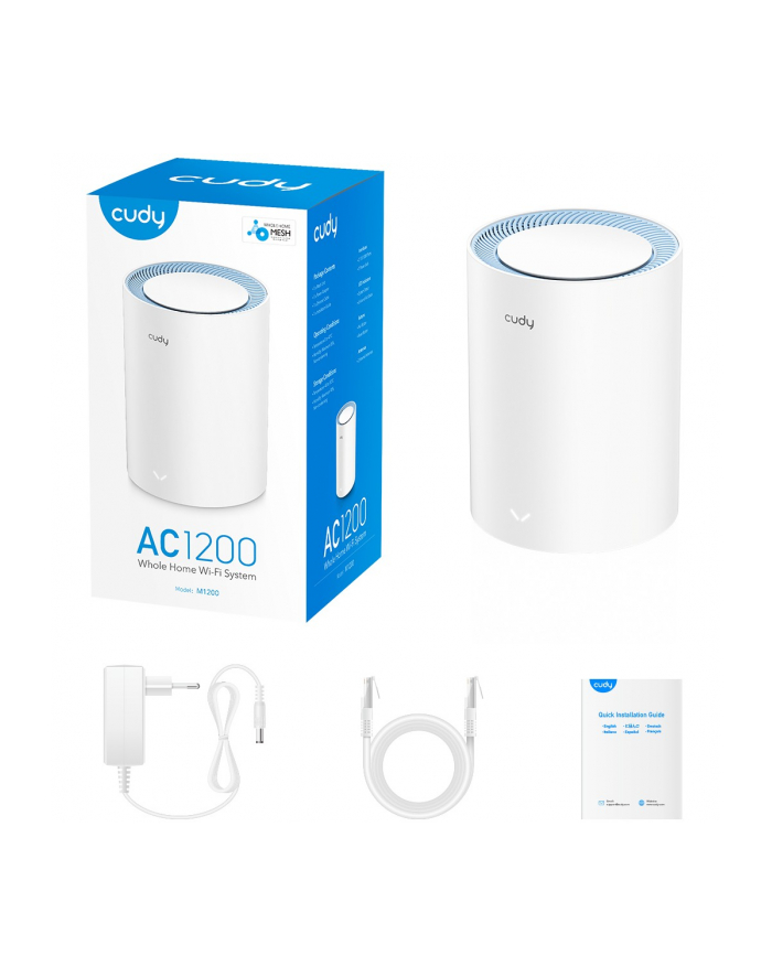 cudy System WiFi Mesh M1200 (1-Pack) AC1200 główny