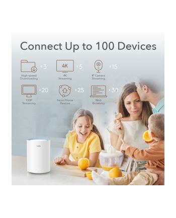 cudy System WiFi Mesh M1200 (1-Pack) AC1200 nr 1