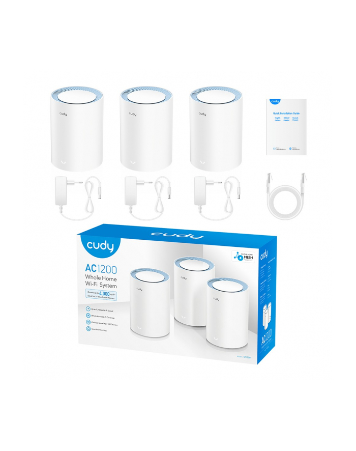 cudy System WiFi Mesh M1200 (3-Pack) AC1200 główny