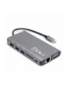 unitek HUB 8-w-1 USB-C 3.1, HDMI, VGA, RJ45, SD, PD 100W, D1019B - nr 4