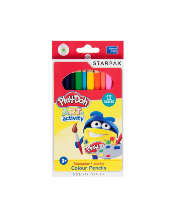 Kredki ołówkowe 12 kolorów Jumbo trójkątne Play-Doh Starpak