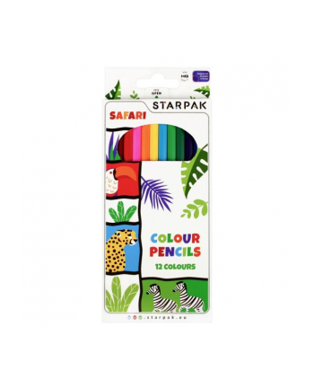 Kredki ołówkowe 12 kolorów Safari Starpak
