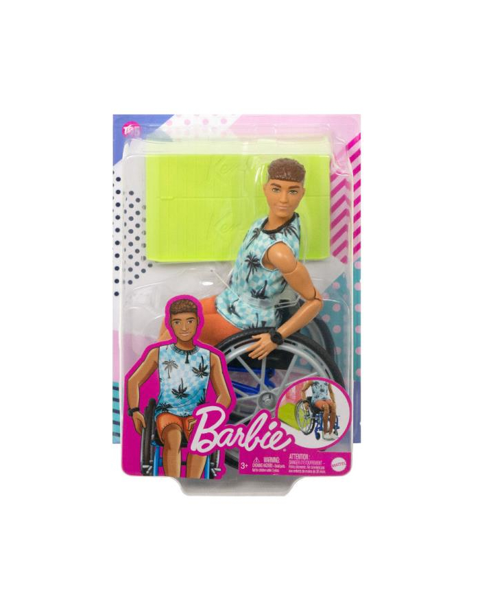 Barbie Ken Fashonistas Lalka na wózku Top w palmy HJT59 MATTEL główny