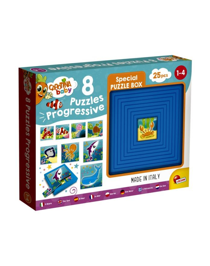lisciani giochi Caczerwonyina baby Puzzle progresywne 8 Morskie zwierzęta 95490 LISCIANI główny