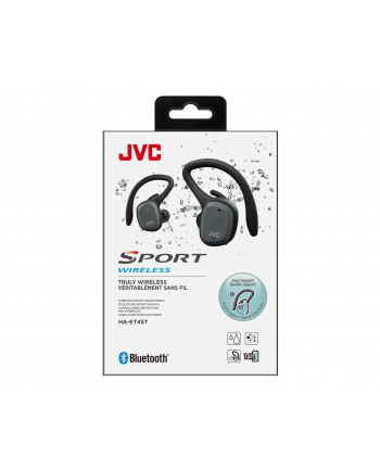 Słuchawki JVC HAE-T45TBU (douszne  TWS  bluetooth  Kolor: CZARNY)