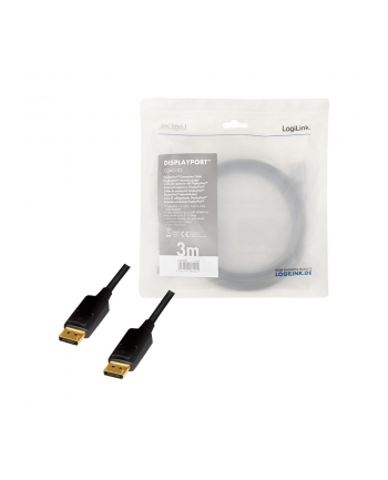 logilink Kabel DisplayPort 4K/60 Hz,DP/M do DP/M aluminiowy 3m