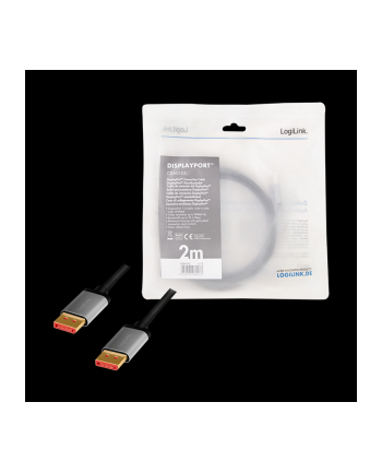 logilink Kabel DisplayPort 8K/60 Hz,DP/M do DP/M aluminiowy 2m