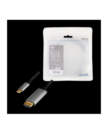 logilink Kabel USB-C do HDMI, 4K 60Hz aluminiowy 1.8m