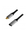 logilink Kabel USB-C M/F,4K/60Hz aluminiowy 0.5m - nr 1