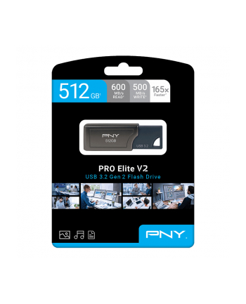 pny Pendrive 512GB USB 3.2 PRO Elite V2 P-FD512PROV2-GE