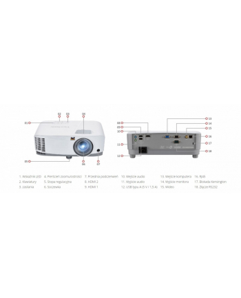 viewsonic Projektor PG707W DLP WXGA/4000lm/HDMI/USB