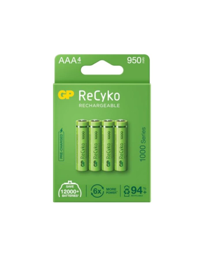 GP 4 X AKUMULATORKI AAA / R03 GP RECYKO 1000 SERIES NI-MH 950MAH 100AAAHCE-5EB4 główny