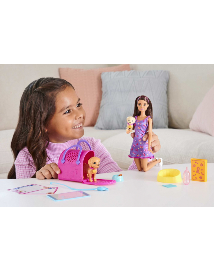 mattel Barbie Adopcja piesków Zestaw + lalka HKD86 główny