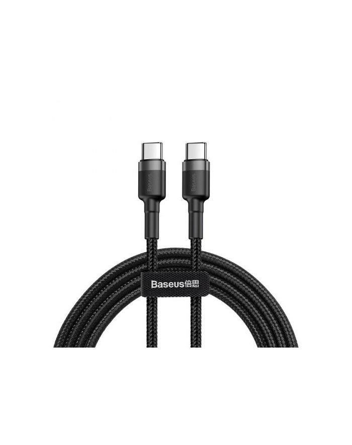 BAS(wersja europejska)S KABEL USB-C DO USB-C 60W 1M (CZARNO-SZARY) główny