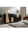 cama meble Komoda ETNA 200x42x82 czarny mat + dąb craft - nr 12